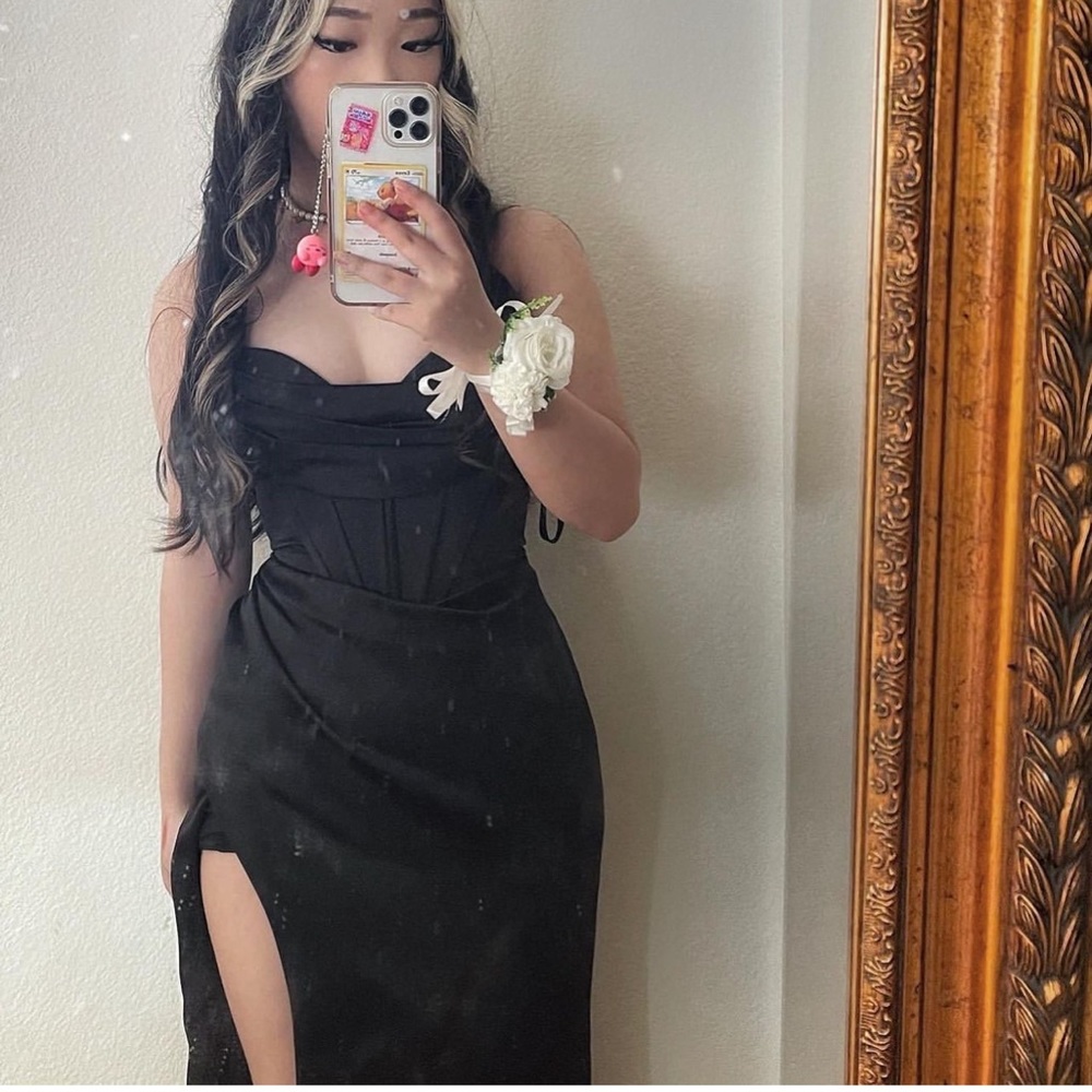 Yvette gown Black corset prom dress